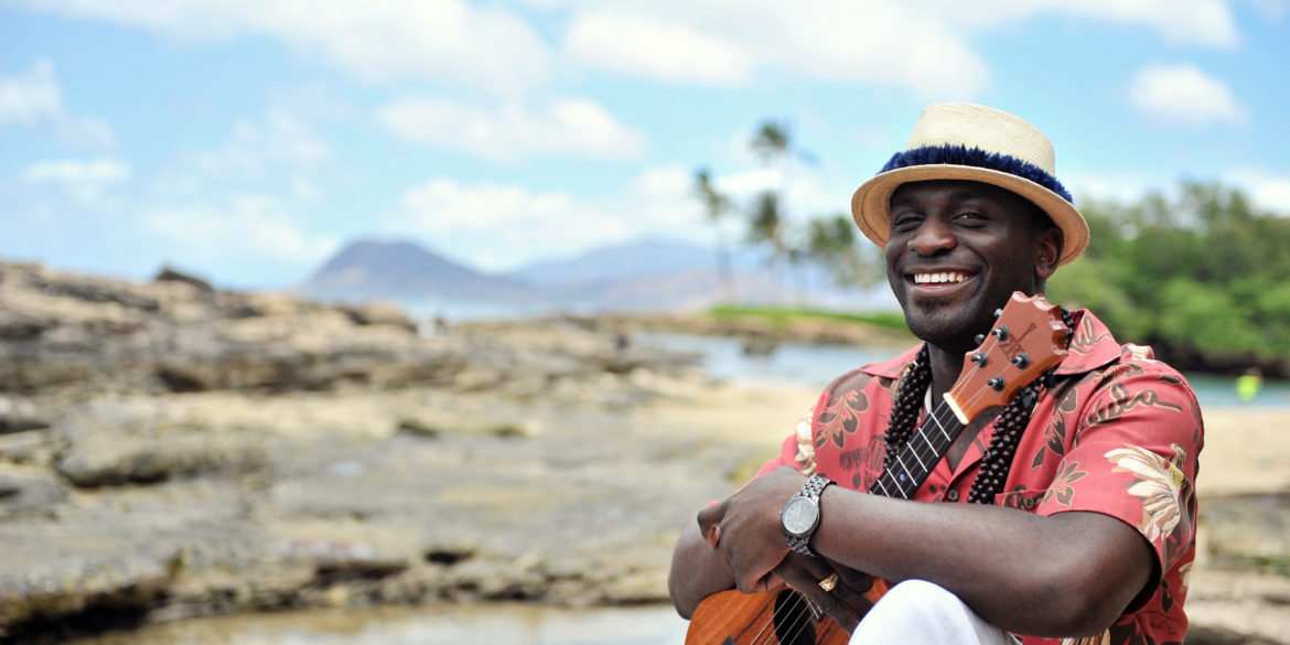 musician with ukulele