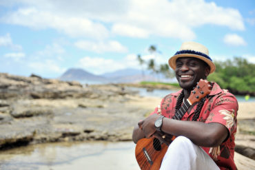 musician with ukulele