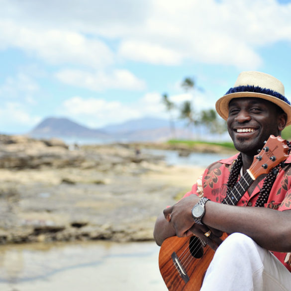 musician with ukulele
