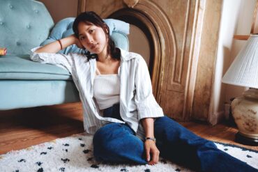 Emily May Jampel in her apartment