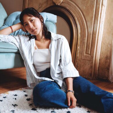 Emily May Jampel in her apartment