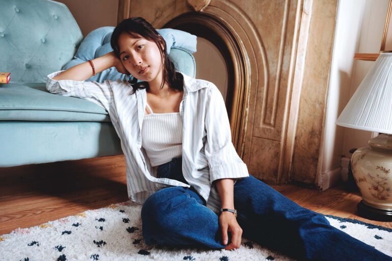 Emily May Jampel in her apartment