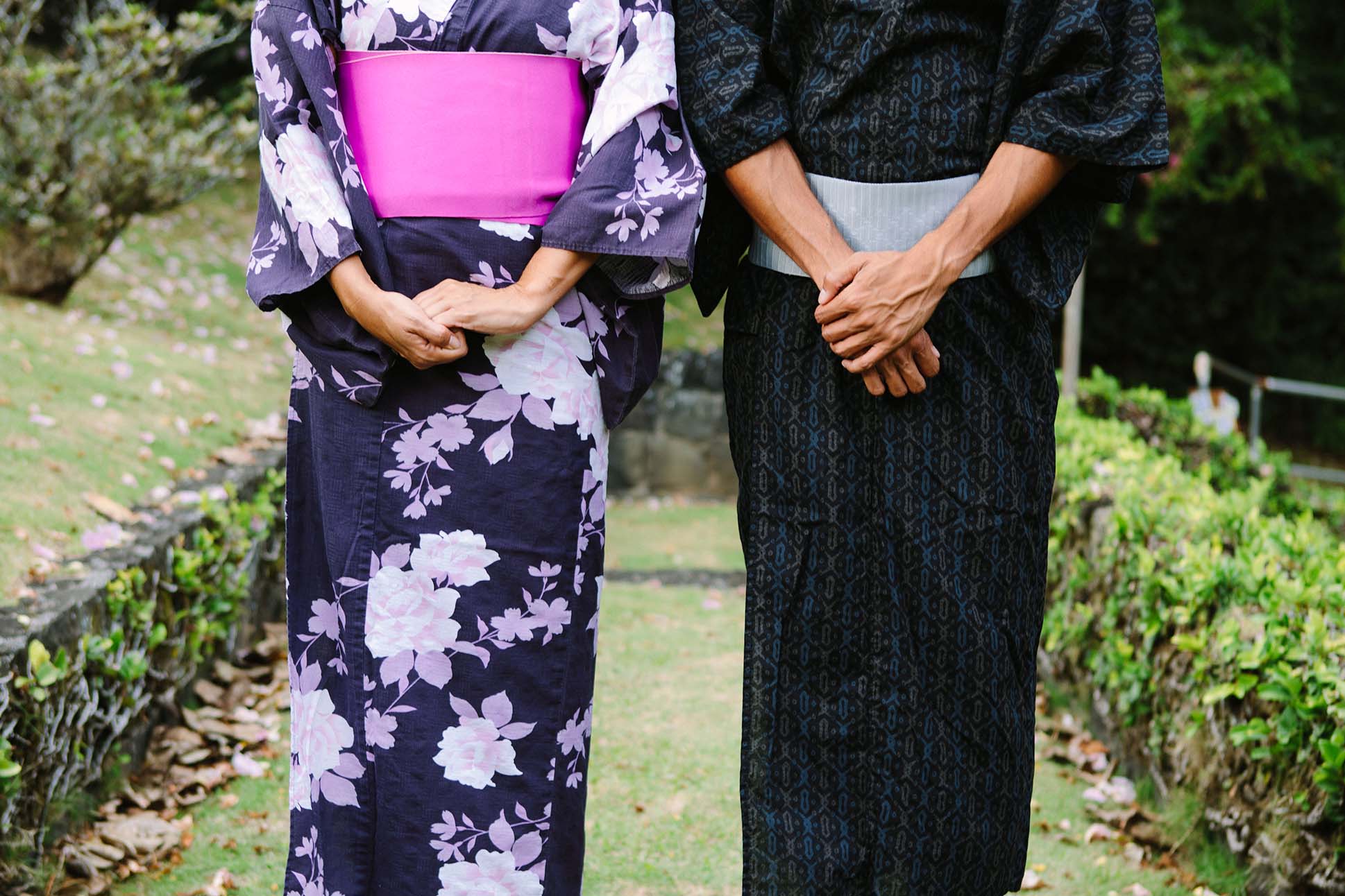 a person and person wearing traditional japanese clothing